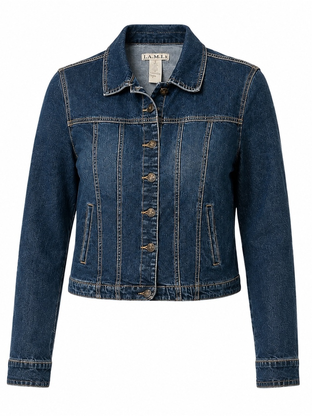 AMI Women's Blue Demin Button Up Jacket Size Small